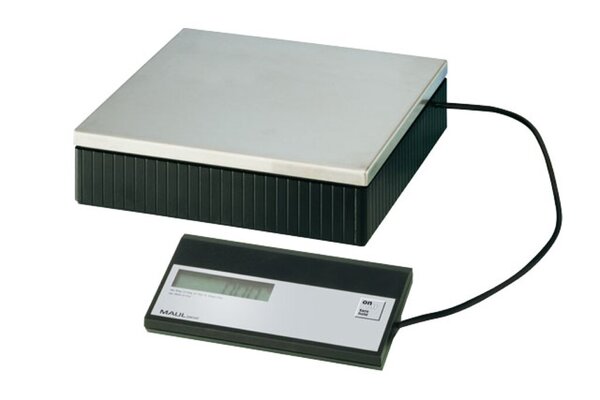 Paketwaage MAULparcel sw mit separatem Bedienpult u. Edelstahlplatte