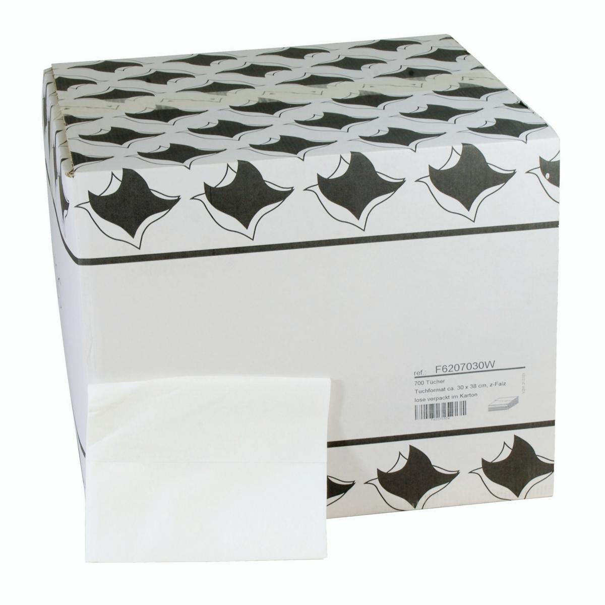 Papierhandtücher Putztuch-Einzelblatt 1-lagig, Zellulose  weiß, "ITEX SorbaCel" 38 x 30 cm | 700 Tücher lose