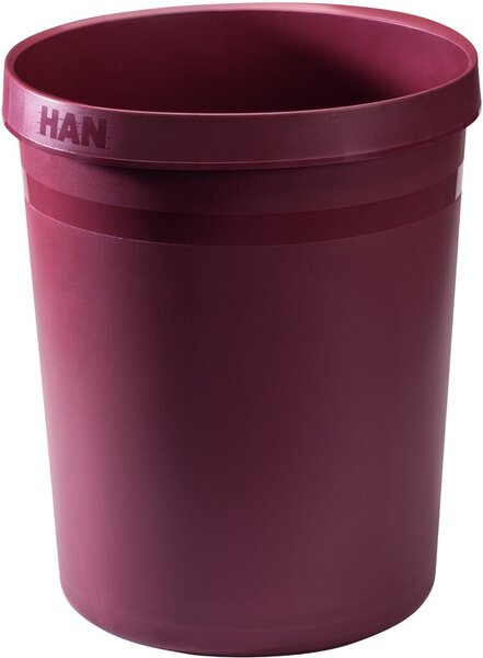 Papierkorb 18 Liter Grip Karma, öko-rot, Griffrand, 2 Griffmulden,