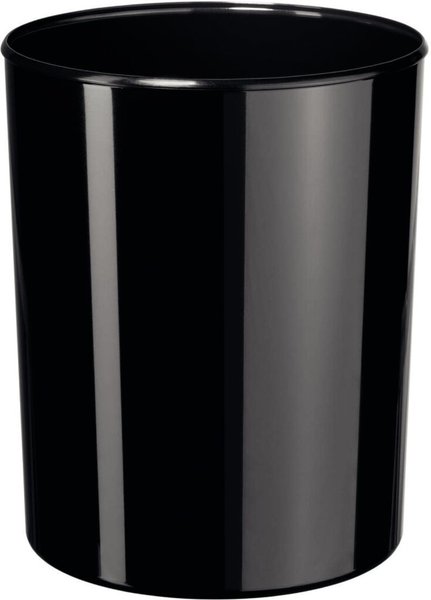 Papierkorb Elegance schwarz 20 Liter, hochglänzend