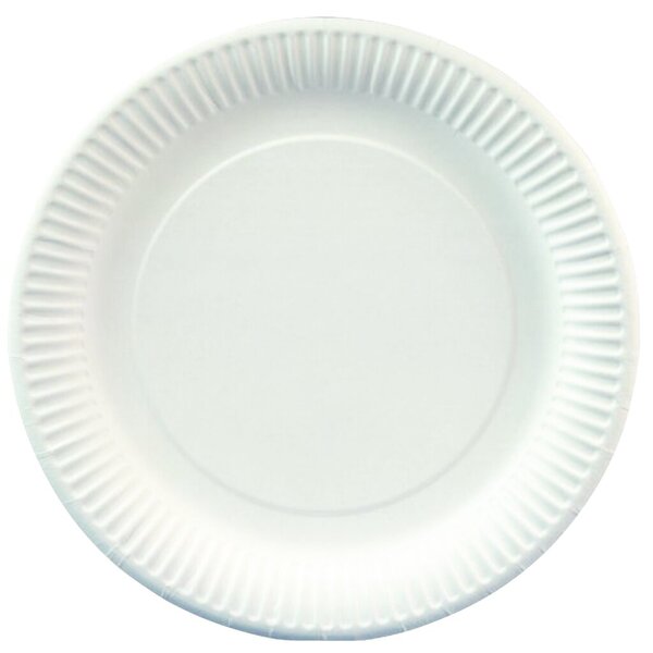 Pappteller rund, 23cm, aus 100% Frischfaserkarton, lebensmittelecht,