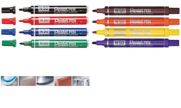 Pentel Permanent Marker N50, gelb, Rundspitze (5102406)