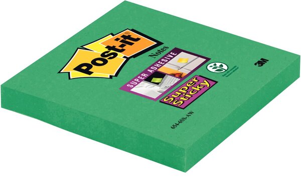 Post-it® Super Sticky Notes 6546SSSAW 6 Blöcke á 90 Blatt, immergrün, Post-it® Super Sticky Notes 6546SSSAW 6 Blöcke á 90 Blatt, immergrün,