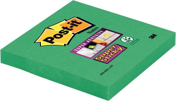 Post-it® Super Sticky Notes 6546SSSAW 6 Blöcke á 90 Blatt, immergrün,