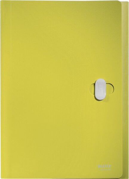 Projektmappe Recycle, DIN A4, PP, gelb 5 Fächer, für ca. 250 Blatt (80g/qm),