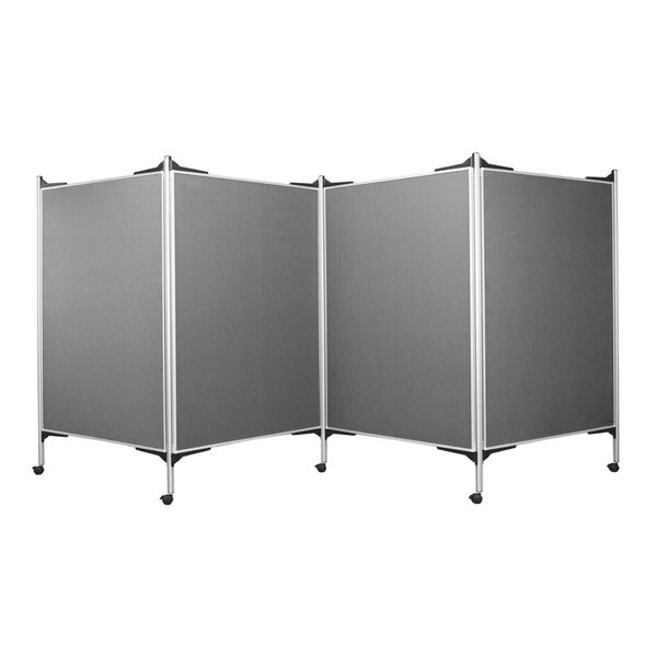 Präsentationswandset Filz grau mobil, 4 teilig, 120x150cm