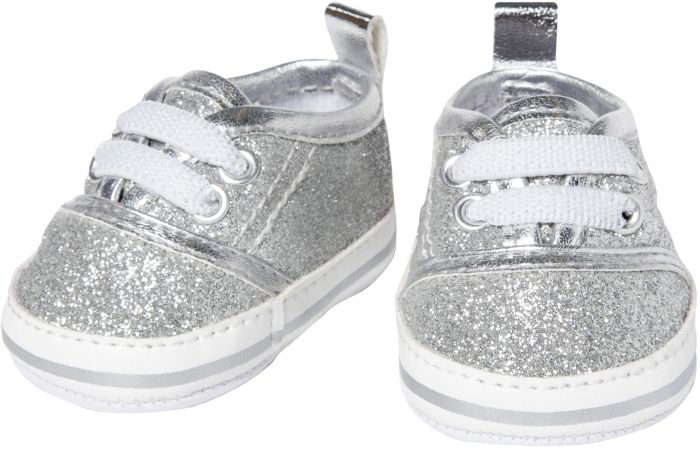 Pu-Glitzer-Sneakers, silber, Gr. 38-45cm, Nr: 147 Pu-Glitzer-Sneakers, silber, Gr. 38-45cm, Nr: 147