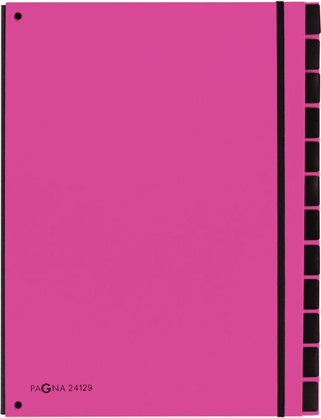 Pultordner 12 Fächer, dunkelrosa 