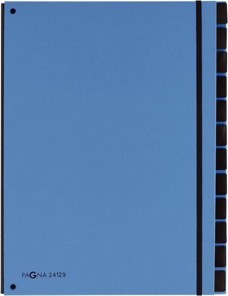 Pultordner 12 Fächer, hellblau 