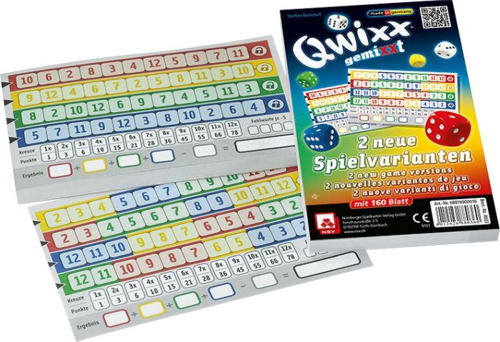 Qwixx gemiXXt - Zusatzblöcke (2er), Nr: 4033