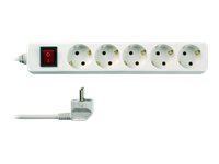 REV Tischsteckdose 5-fach 3,0 m mit Schalter weiß