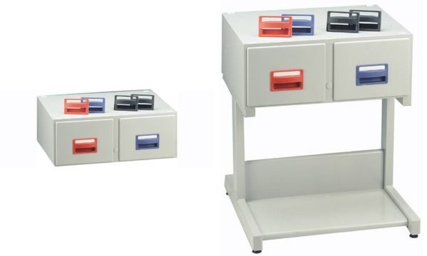 REXEL Karteikasten 240 x 160 mm, 2 Schubladen, grau (59330010)