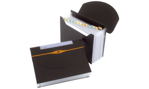 REXEL Optima Fächermappe mit 13 Fächern - schwarz - Schwarz - Polypropylene (PP