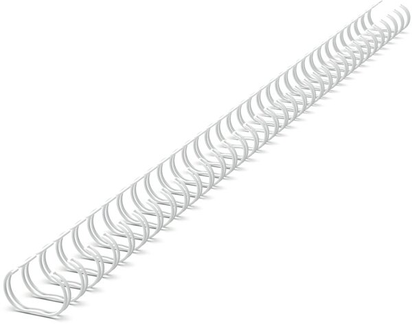 Binderücken Renz Ring Wire 3:1 9,5 mm für 75 Blatt weiß