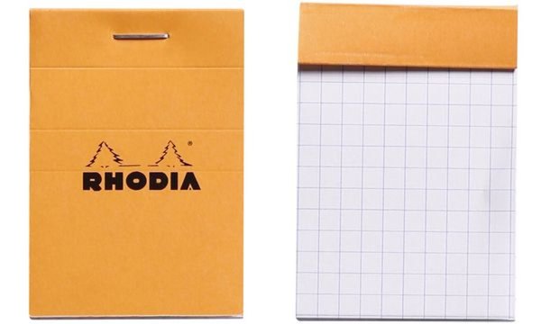 RHODIA Notizblock No. 10, DIN A8, k ariert, orange (8017079)