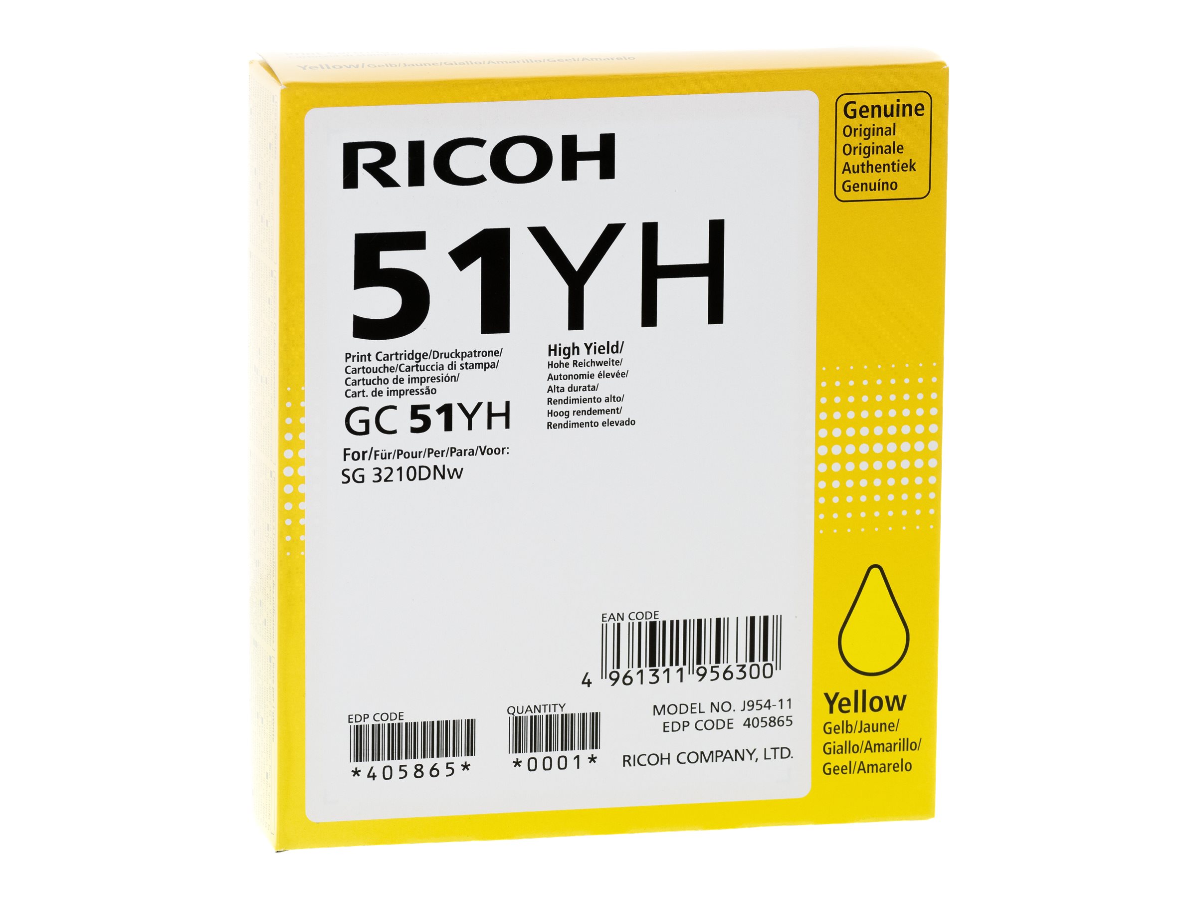 RICOH GC 51YH - Hohe Ergiebigkeit - Gelb - Original - Tintenpatrone - für Ricoh