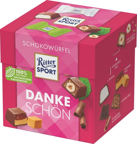 Ritter Sport Schokowürfel Dankeschön 22er Geschenkverpackung