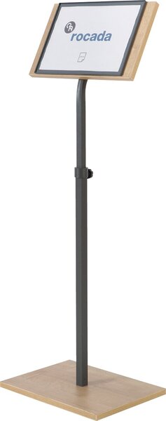 Infodisplay NAT0705 DIN A4 132x40x30cm Eleganter Ständer in Holzoptik Eiche
