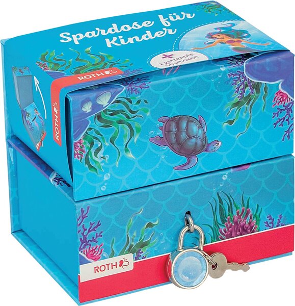 ROTH Spardose "Meerjungfrau", mit Magnet und Schloss