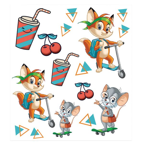 Kinder-Tattoo, Fredo & Fitzi 2 Bogen pro Pack, hautfreundlich