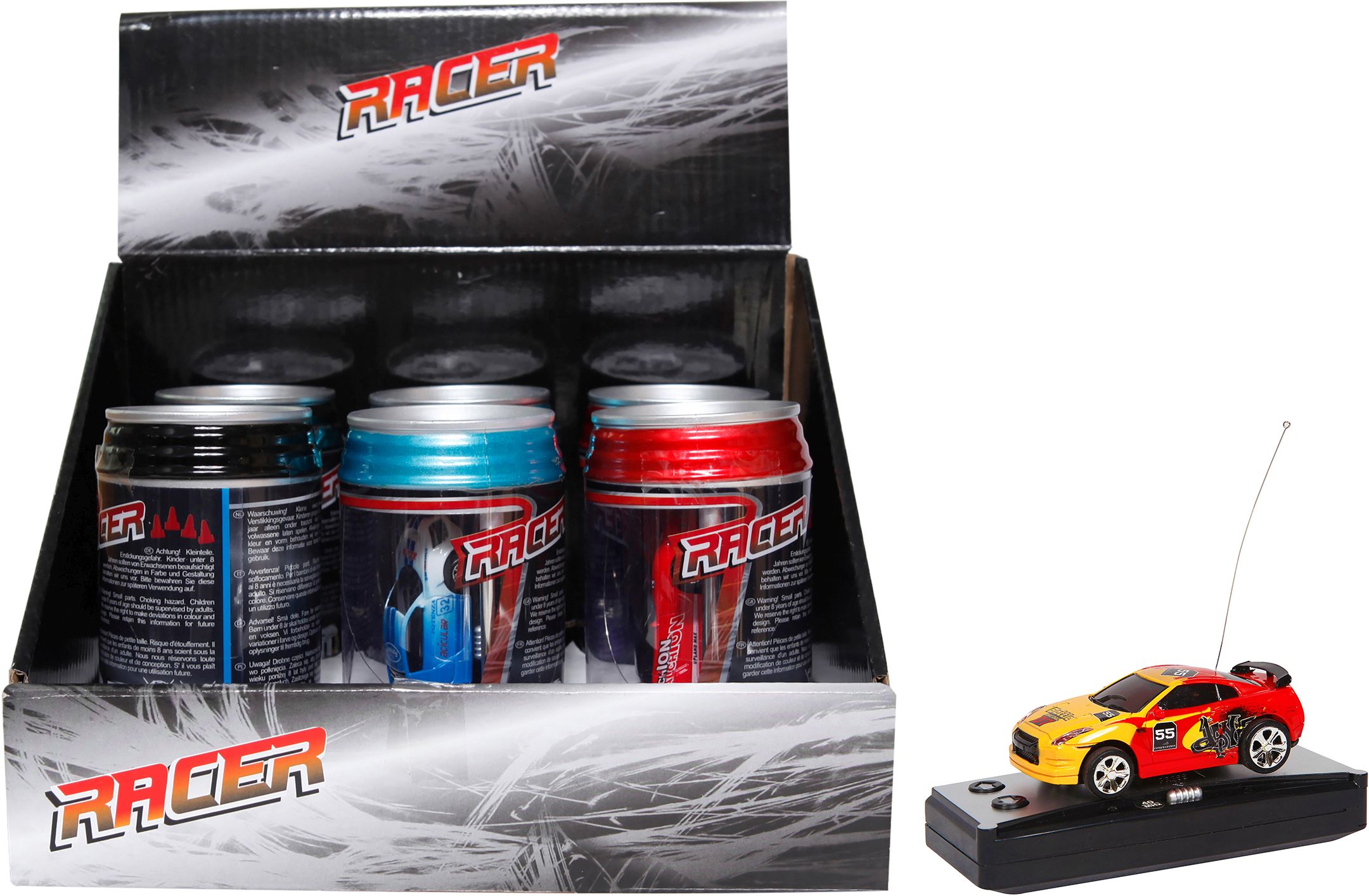Racer R/C Sportwagen in Dose, im Display, Nr: 33718110 Racer R/C Sportwagen in Dose, im Display, Nr: 33718110