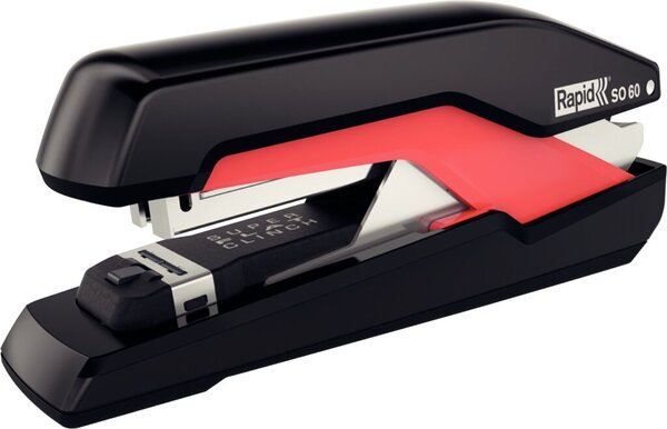Rapid Heftgerät Supreme schwarz/rot mit Omnipress-Technologie, 60 Blatt.