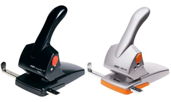 Rapid Registraturlocher Fashion HDC 65, silber/orange (68922603)