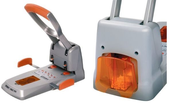 Rapid Registraturlocher Supreme HDC 150/2, silber/orange (68000600)
