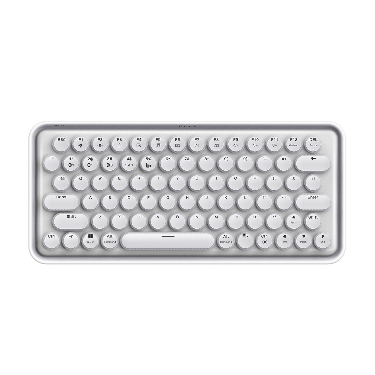 RAPOO Ralemo Pre 5 - Weiß (Drahtlose, ultraflache Multimodus-Tastatur, DE-Layou