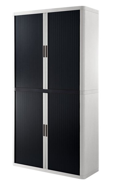 Rolladenschrank Stecksystem easyOffice weiss / schwarz 2m