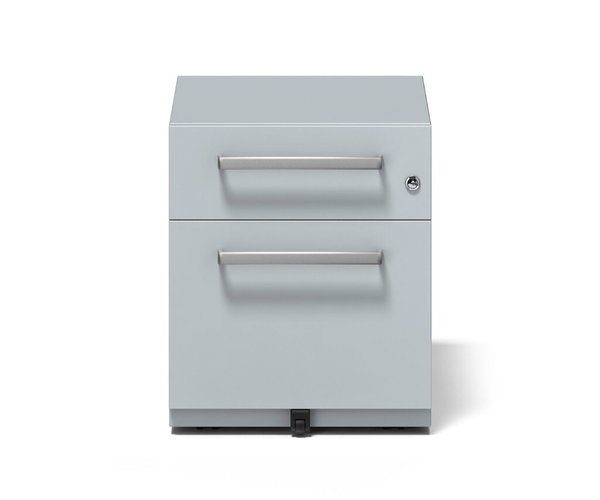 Rollcontainer Note geradliniges Design, grau