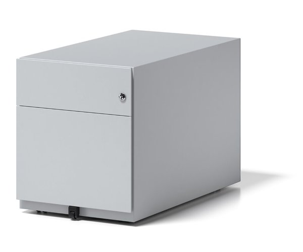 Rollcontainer Note mit Griffleiste lichtgrau, 1 Universalschublade