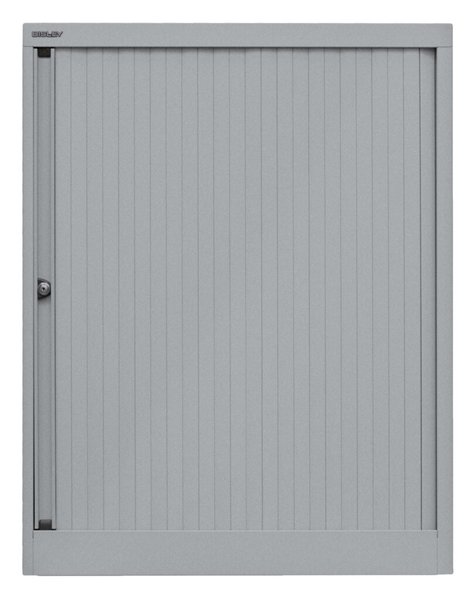 Rollladenschrank, 2 Fachböden, 2,5 Ordnerhöhen, silber