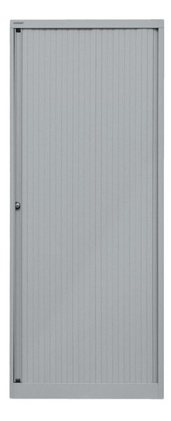 Rollladenschrank, 4 Fachböden, 5 Ordnerhöhen, silber