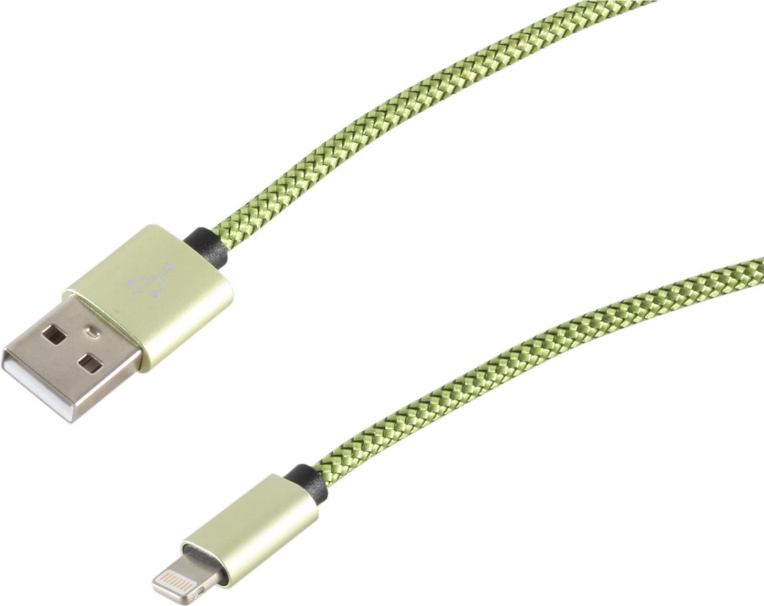 S-CONN 14-50111 0.9m USB A Lightning Grün Handykabel (14-50111)