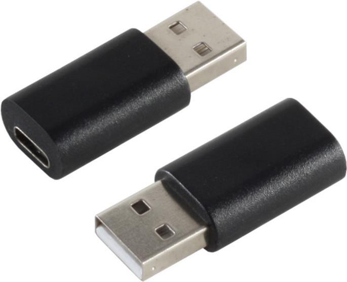 S-CONN Adapter USB 2.0 A Stecker auf USB 3.1 Typ C Buchse (14-05018)