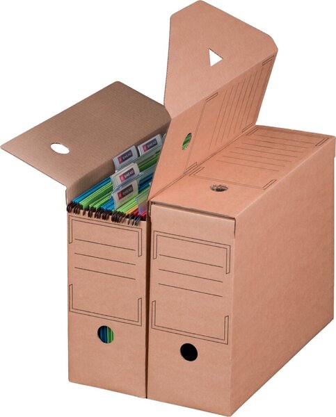 Archiv-Ablagebox braun f. Hängemappen Innenmaß: 239x115x328 mm