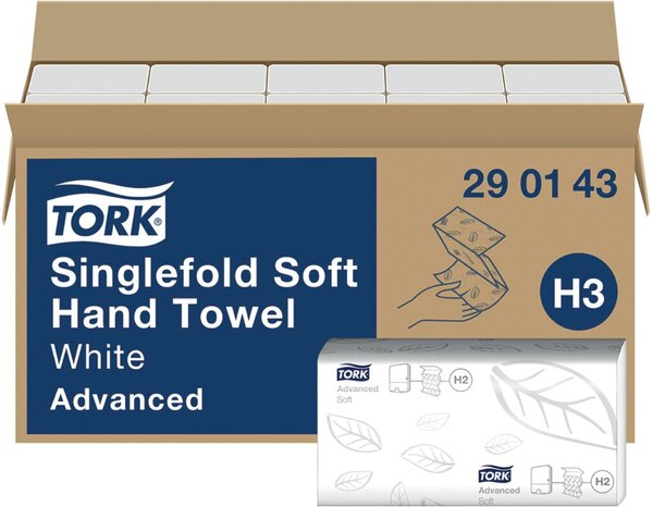 TORK Singlefold Handtuchpapier, 226 x 230 mm, weiß, Z-Falz