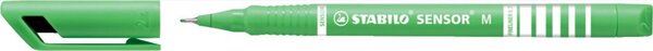 Fineliner sensor 0,7 mm, hellgrün, 187/43 mit gefederter Spitze