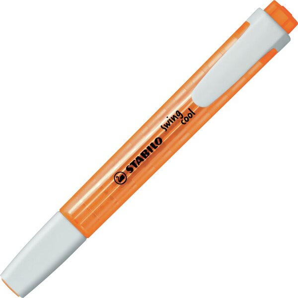 Textmarker STABILO swing cool 1-4mm, orange, mit Clip