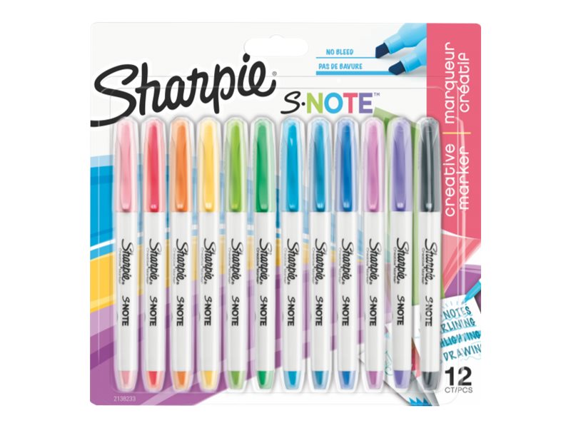 SHARPIE Kreativ-Marker S-Note Keilspitze 12er Blister