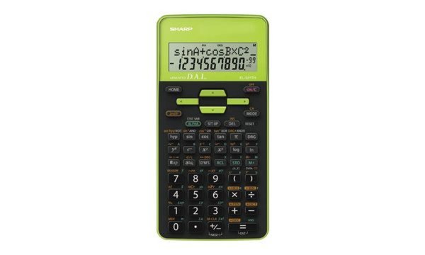SHARP Schulrechner EL-531 TH-GR, Ba tteriebetrieb, grün (5216542)