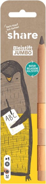 Bleistift Jumbo B 1er-Blister, share 1er-Blister, dunkelgrau