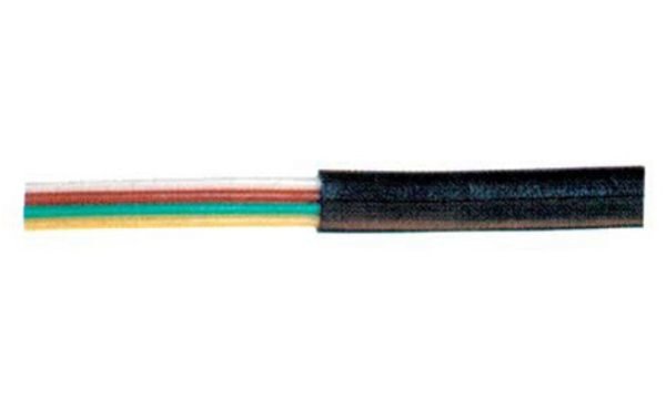 SHIVERPEAKS BASIC-S Telefonkabel, flach, schwarz, 100 m AWG 26, 4-adrig, ungesc