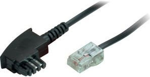 SHIVERPEAKS BASIC-S Telefonkabel, schwarz, 10,0 m - für den Markt: D / L - 1 St