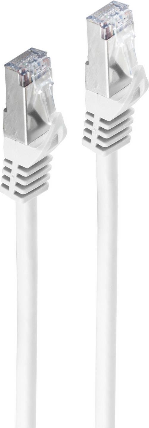 SHIVERPEAKS RJ45 Patchkabel S/FTP PIMF Cat.7 weiss 1,0m