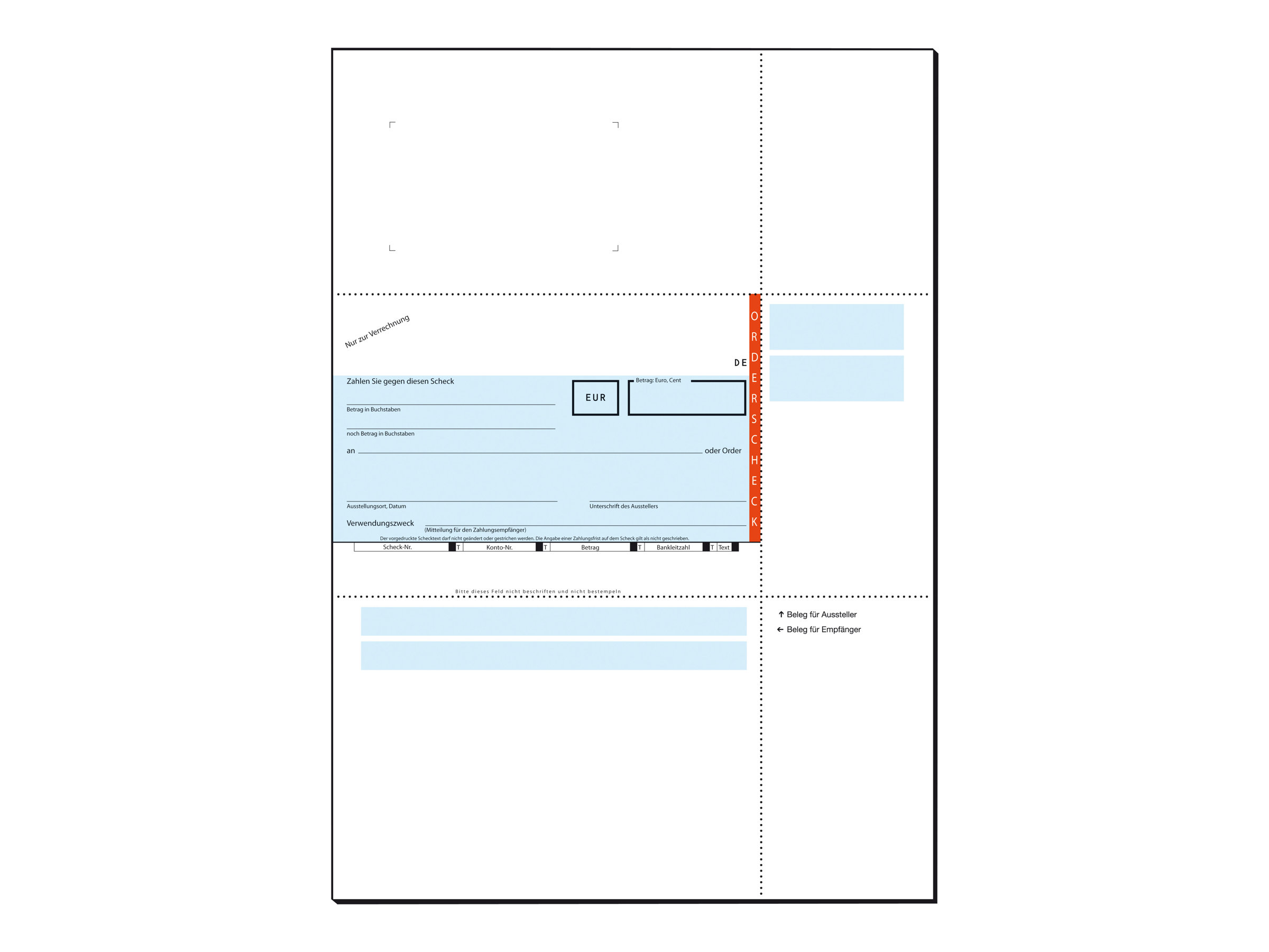 SIGEL Bankformular "PC-Orderscheck", A4 - für den Markt: D (ZV535)