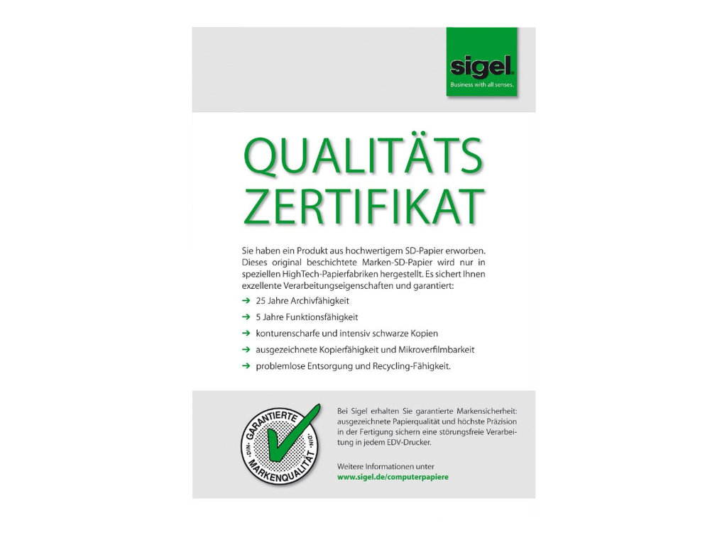 SIGEL DIN-Computer paper - Perforiertes Papier, einfach - weiß, Gelb, pink - 24