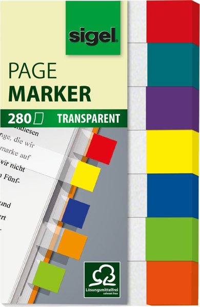 SIGEL Haftmarker Transparent mini, 84 x 50 mm, 280 Blatt (HN677) SIGEL Haftmarker Transparent mini, 84 x 50 mm, 280 Blatt (HN677)