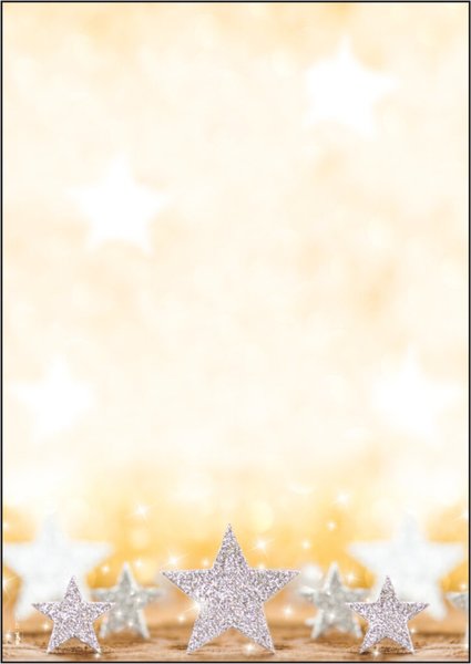 SIGEL Motivpapier Weihnachten Sigel DP029 Glitter Stars DIN A4 90 g/m² Mehrfarb